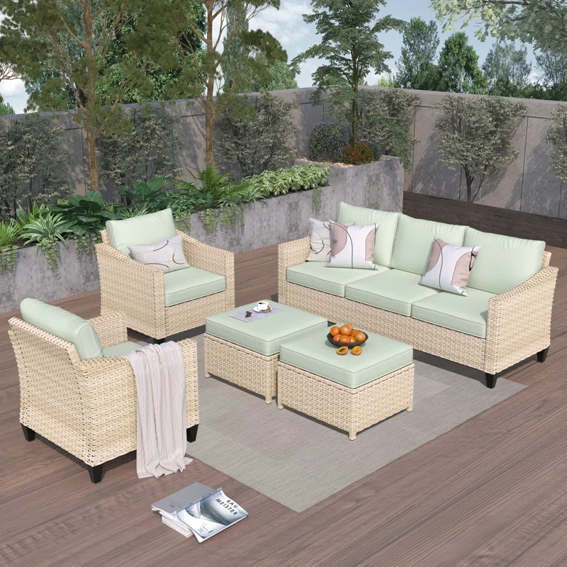 Gurfateh 7 - Person Outdoor Seating Group with Cushions