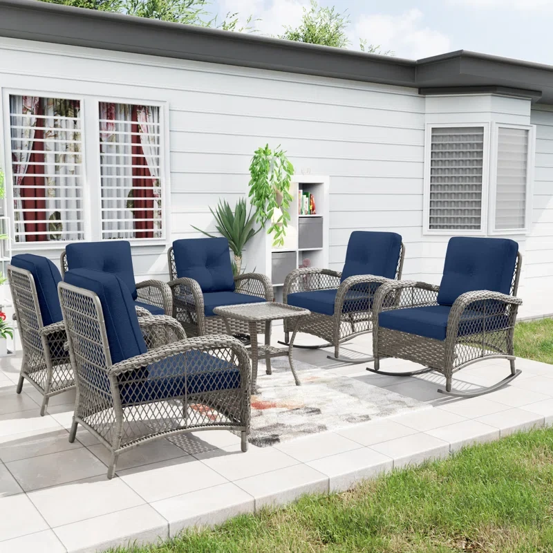 Lynnise 6 - Person Outdoor Seating Group with Cushions