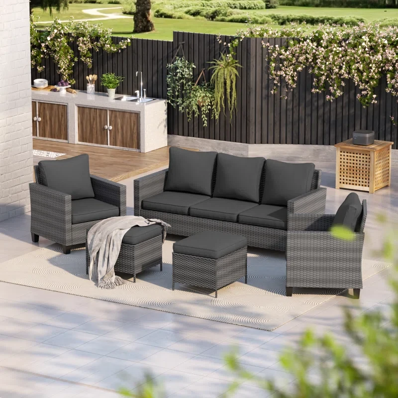 Astling 5 - Person Outdoor Seating Group with Cushions