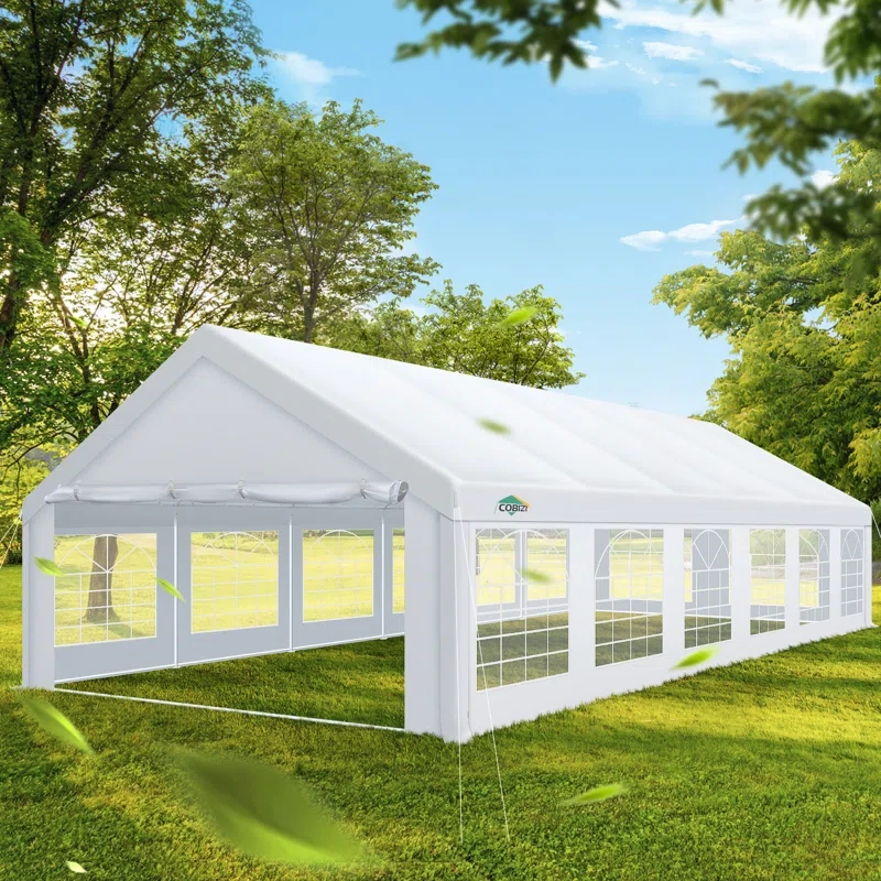 40 Ft. W x 20 Ft. D Metal Heavy Duty UV50+ Wedding Tent with 8 Removable Sidewalls