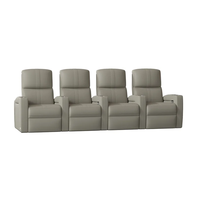 Flash HR Series Upholstered Power Reclining Home Theater Seating with Cup Holder