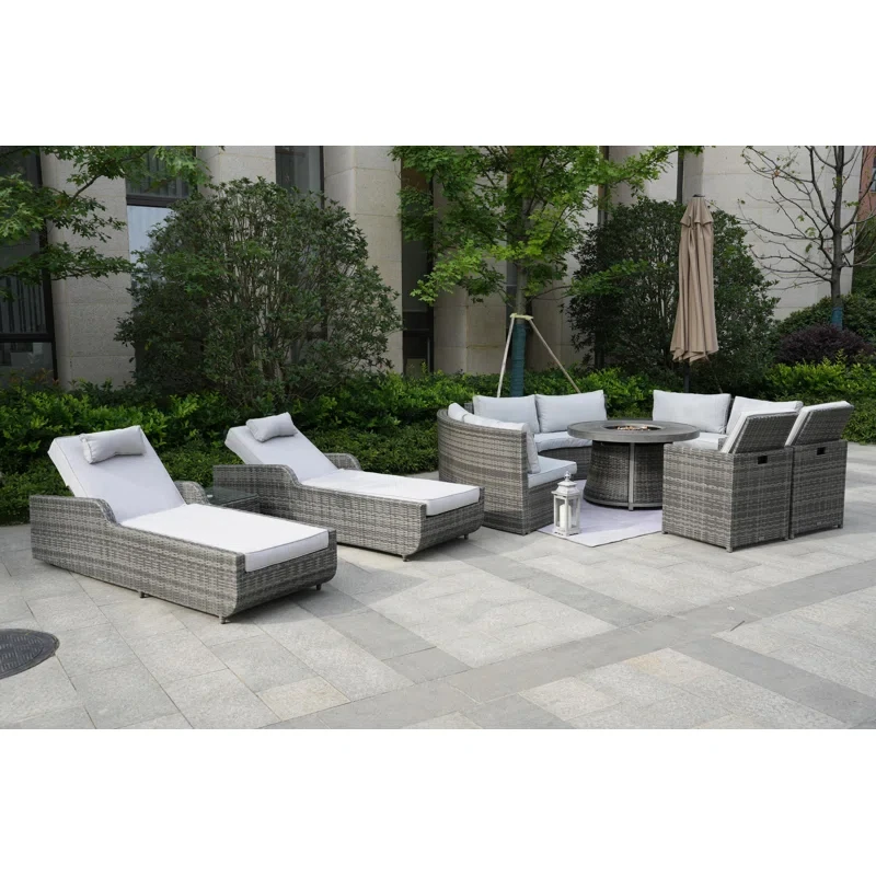 Areefa 10 - Person Outdoor Seating Group with Cushions