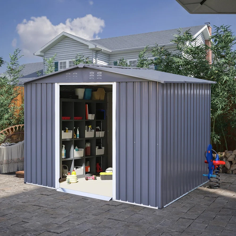 8 ft. W x 6 ft. D Steel Storage Shed