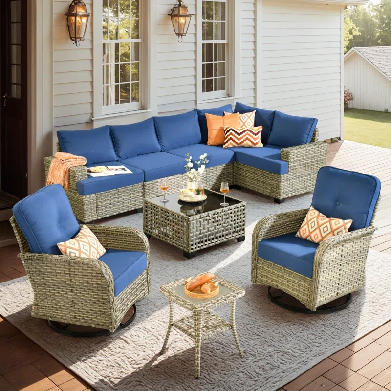 7 - Person Outdoor Seating Group With Cushions