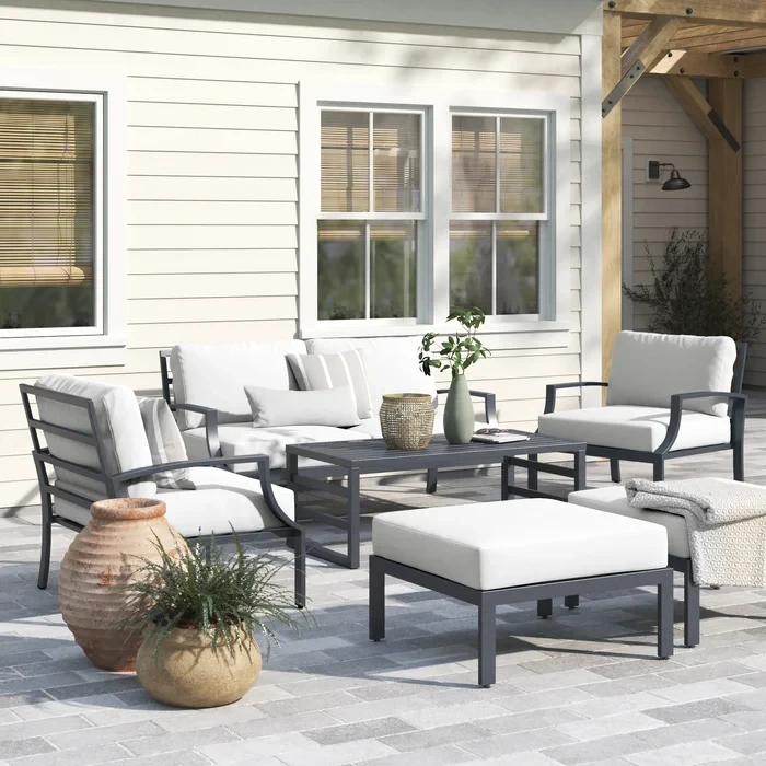 Analyssia 5 - Person Outdoor Seating Group with Cushions