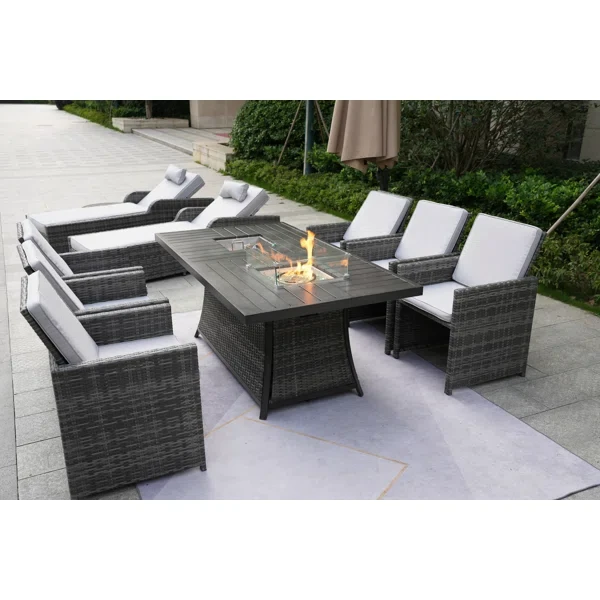 Aliaksey 8 - Person Outdoor Seating Group with Cushions