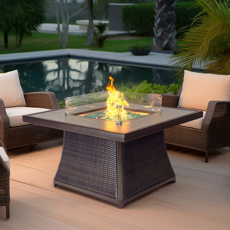 Bido Aluminum Propane Fire Pit Table