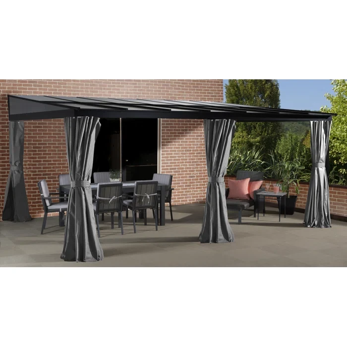 Pompano 12 Ft. W x 16 Ft. D Aluminum Patio Gazebo