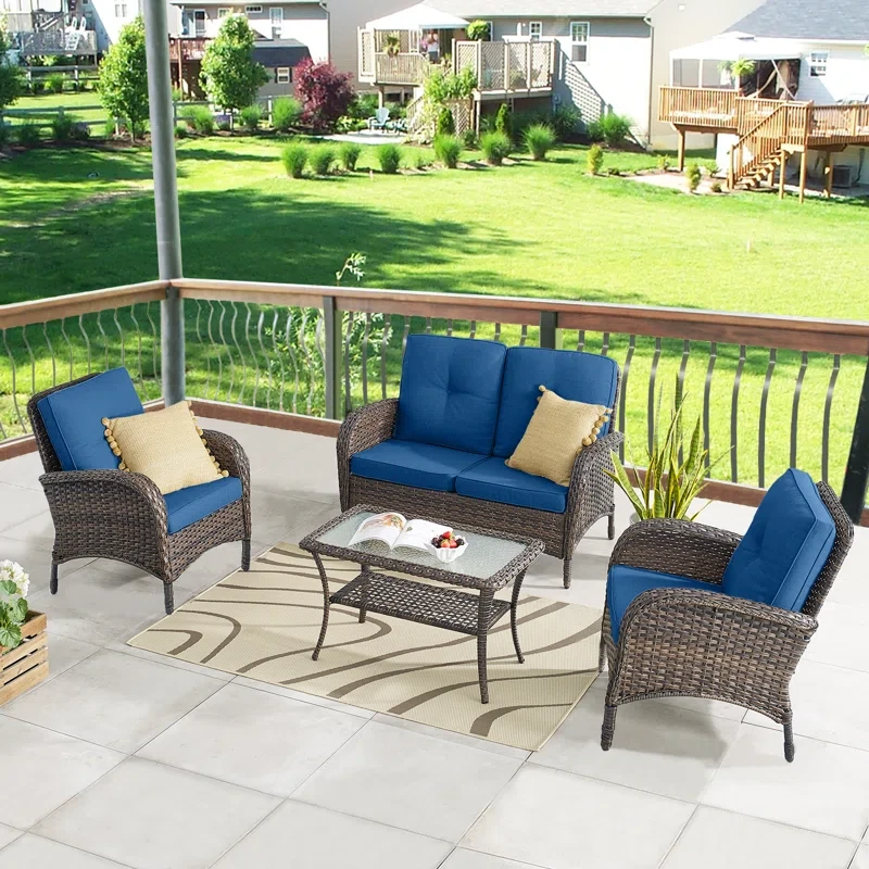 4 - Person Outdoor Seating Group with Cushions