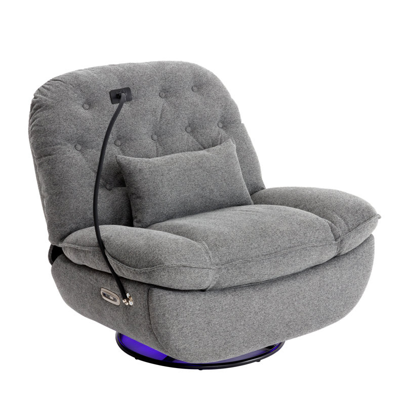 Zynae Upholstered Power Reclining Home Theater Seating