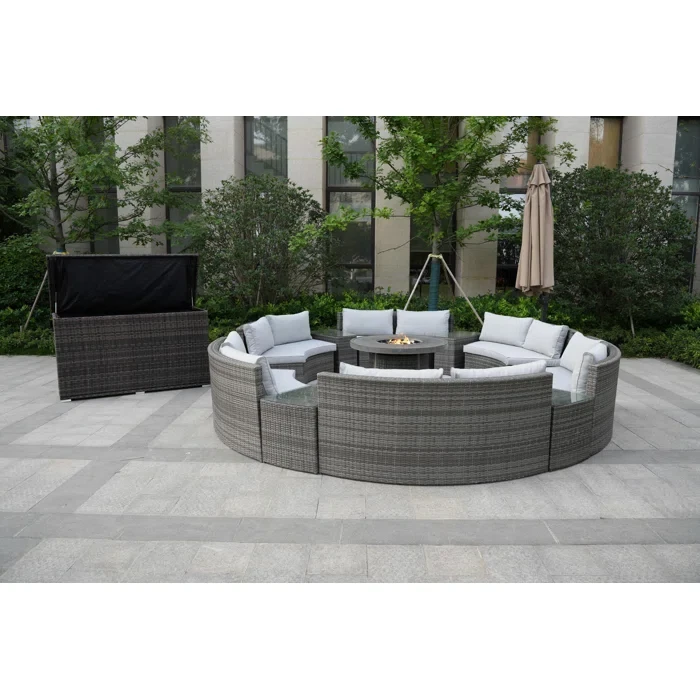 Areefa 12 - Person Outdoor Seating Group with Cushions