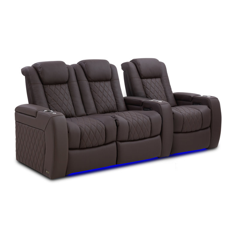 Leather Home Theater Seating with Cup Holder