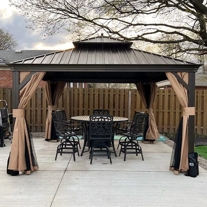 10ft. H × 12ft. W × 12ft. D Aluminum Patio Gazebo