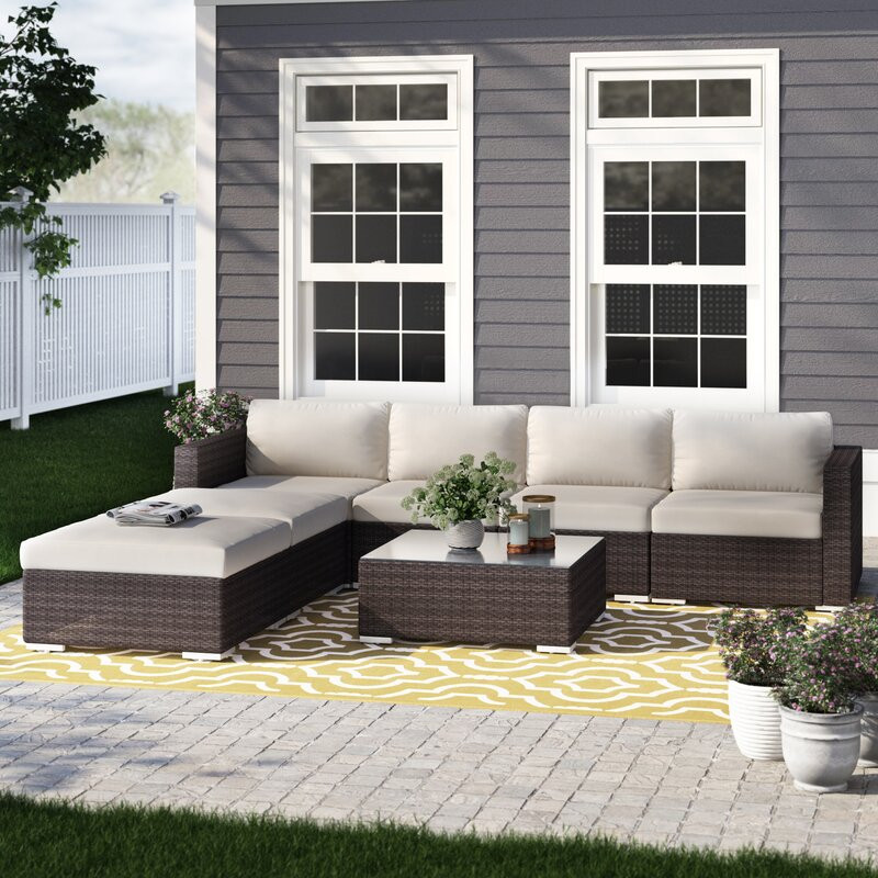 5 - Person Outdoor Seating Group with Cushions