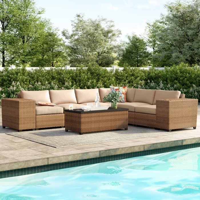 Ambroselli 5 - Person Outdoor Seating Group with Cushions