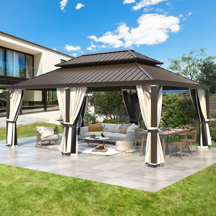 20 Ft. W x 14 Ft. D Aluminum Patio Gazebo