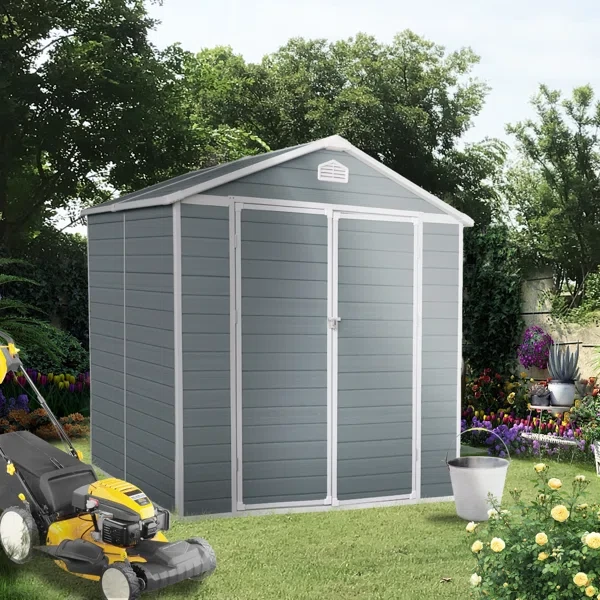 8 ft. W x 6 ft. D Resin Storage Shed