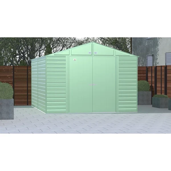 10 ft. W x 14 ft. D Steel Horizontal Storage Shed