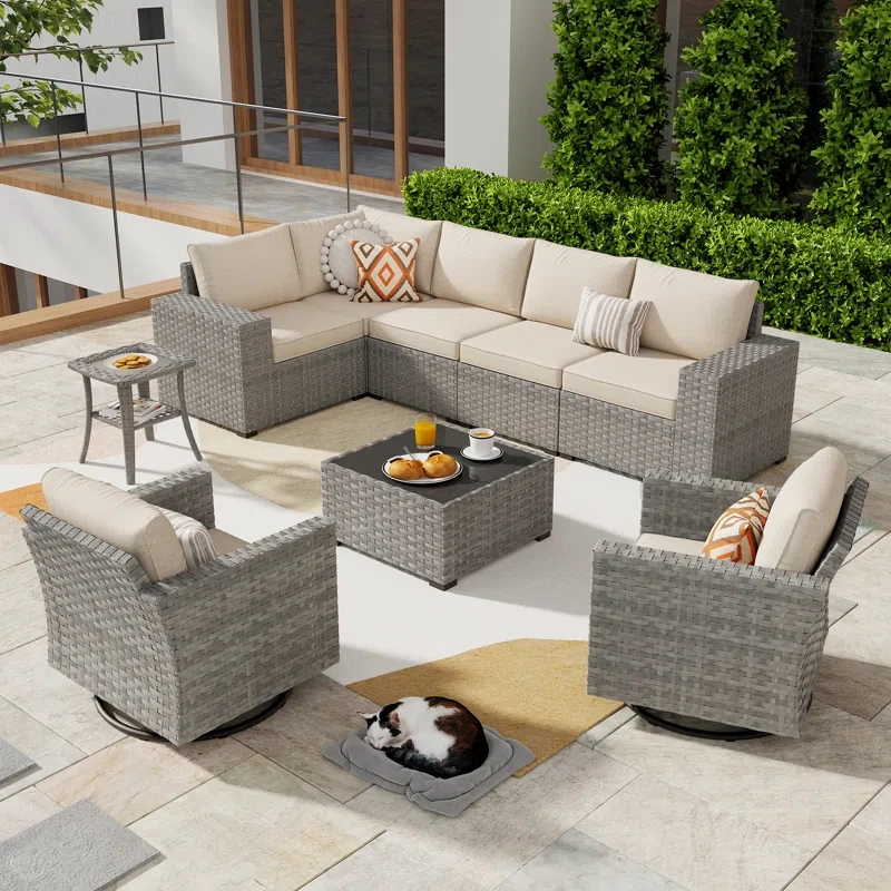 Sewilla 7 - Person Outdoor Seating Group with Cushions