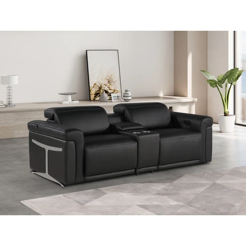 Eliziah 3-Piece 2-Power Reclining Leather Loveseat With Power Headrest