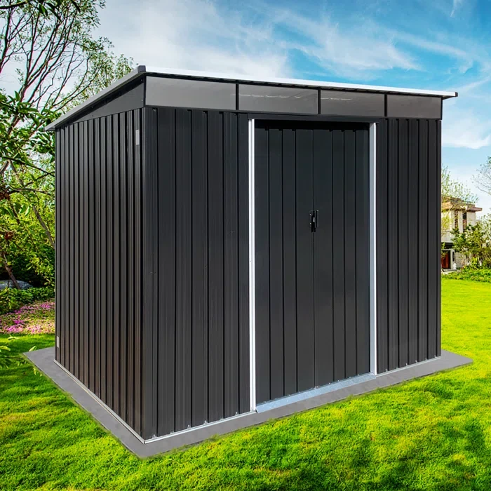 9 ft. W x 6 ft. D Outdoor Metal Storage Shed with Waterproof Roofs for Garden