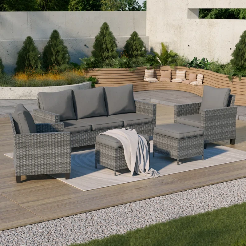 Kinsela 5 - Person Outdoor Seating Group with Cushions