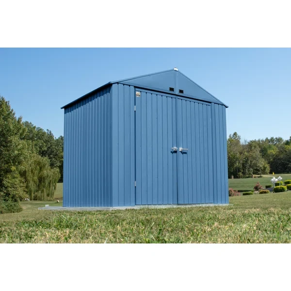 8 ft. W x 6 ft. D Galvanized Steel Storage Shed