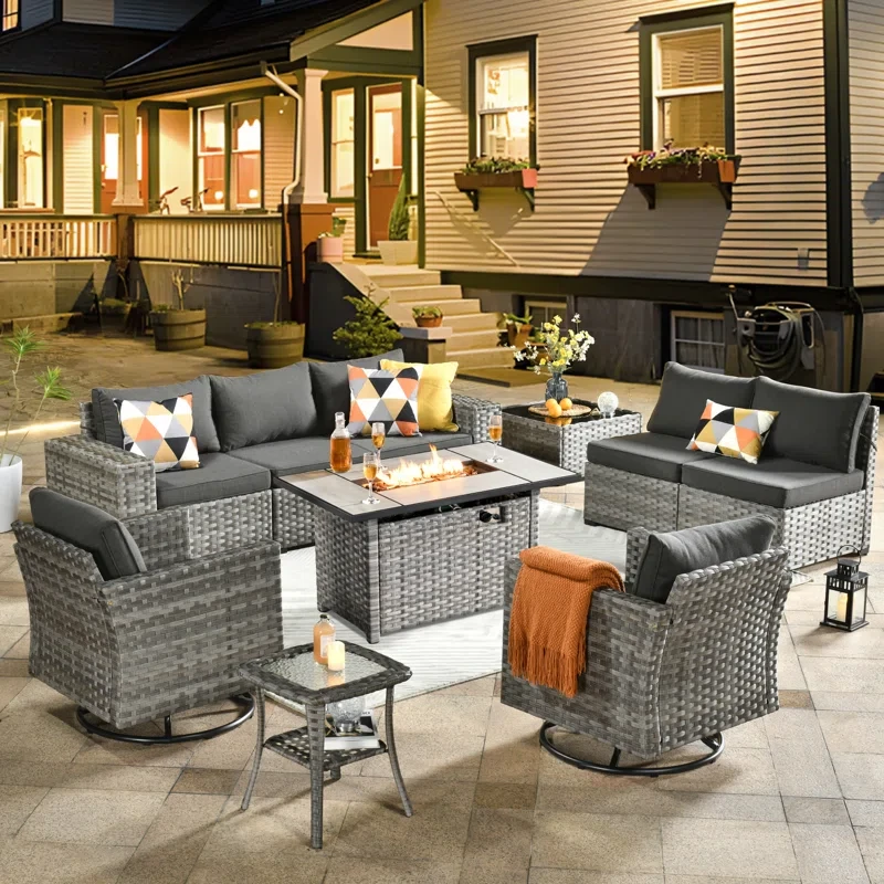 Bobia 7 - Person Outdoor Seating Group with Cushions