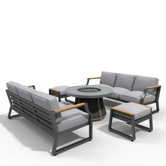 Areefa 8 - Person Outdoor Seating Group with Cushions