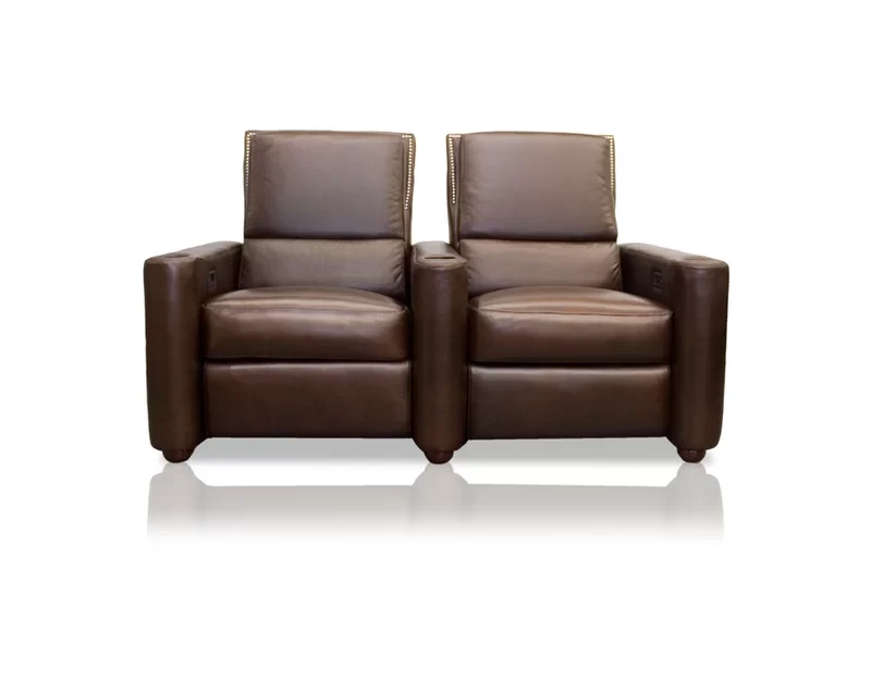 Signature Series Leather Home Theater Seating with Cup Holder