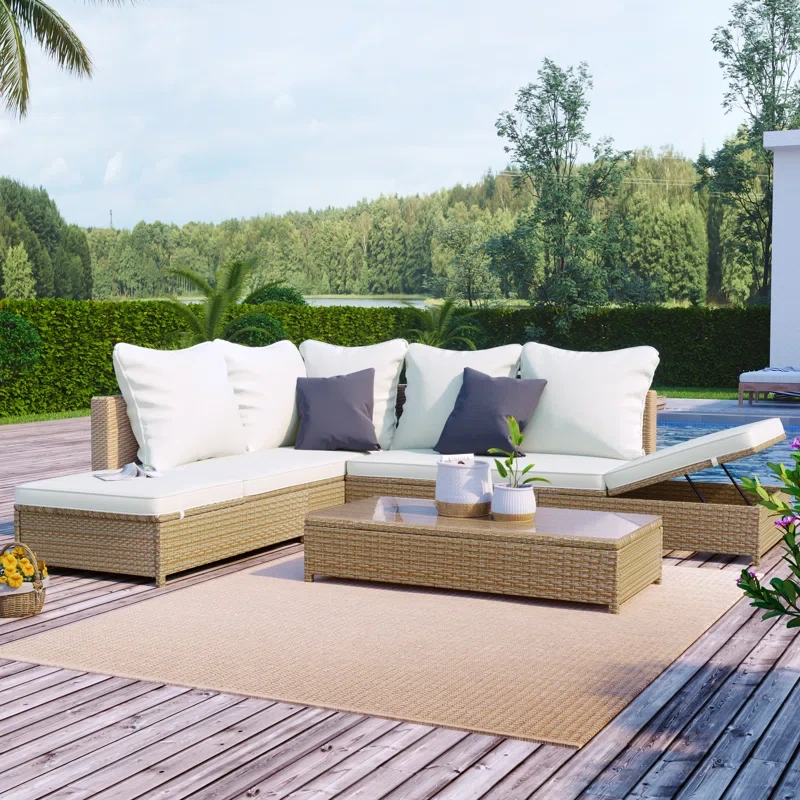 5 - Person Outdoor Seating Group with Cushions