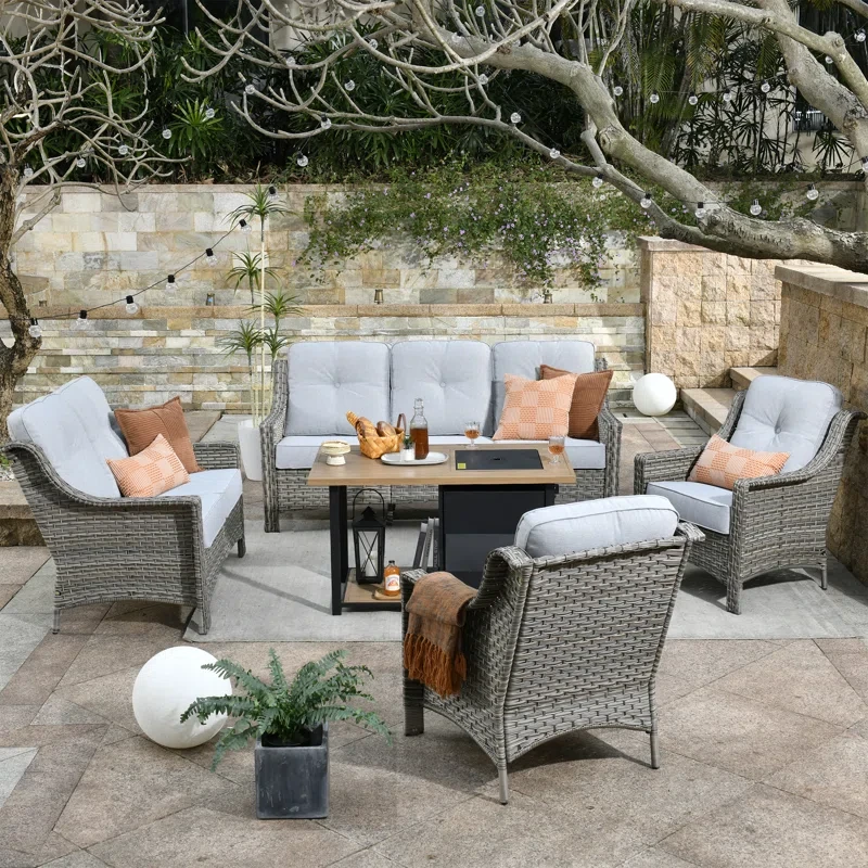 Kremmling 7 - Person Outdoor Seating Group with Cushions