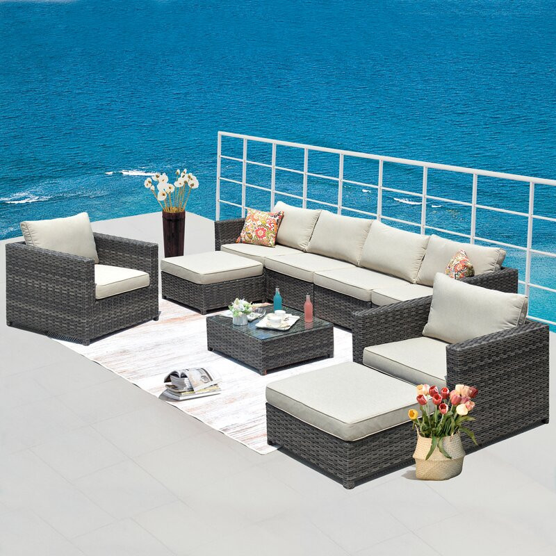 8 - Person Outdoor Seating Group with Cushions