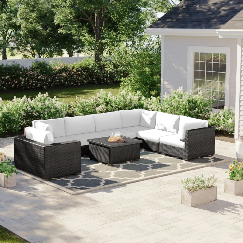 Anishia 6 - Person Outdoor Seating Group with Cushions