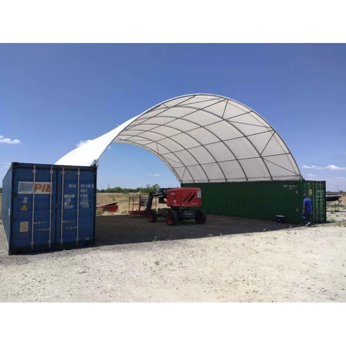 Shipping Container Canopy Shelter 20'x40', 11oz PE