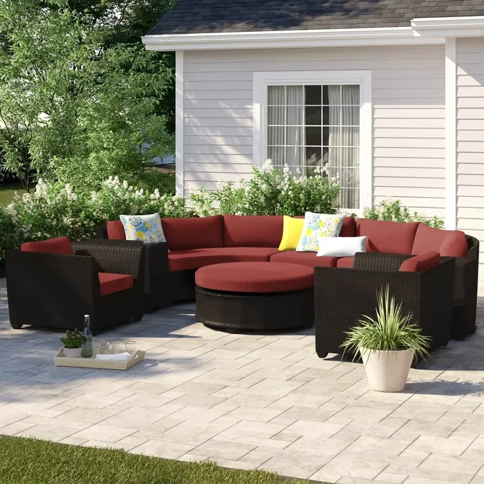 Anastase 7 - Person Outdoor Seating Group with Cushions