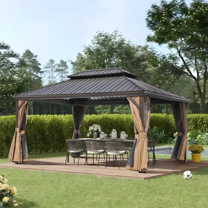 Mrakovic Aluminum Patio Gazebo 16 Ft. W x 12 Ft. D