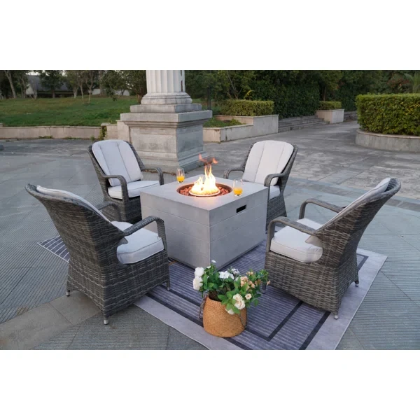 Algird 4 - Person Outdoor Seating Group with Cushions