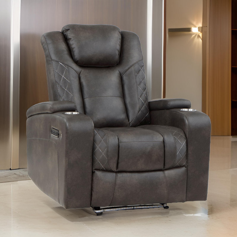 Malchus Faux Leather Power Reclining Home Theater Seating