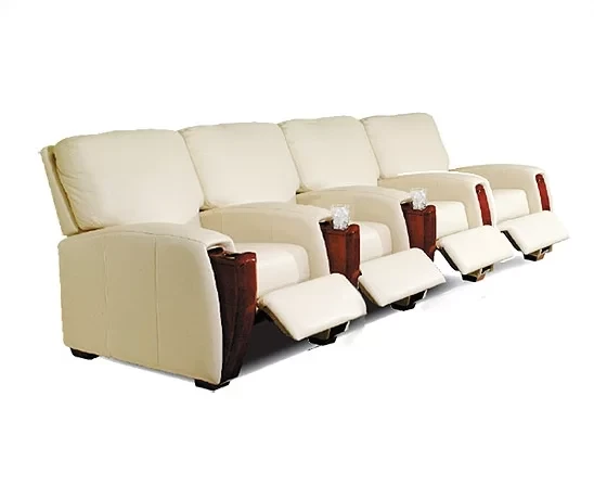 Leather Home Theater Seating with Cup Holder