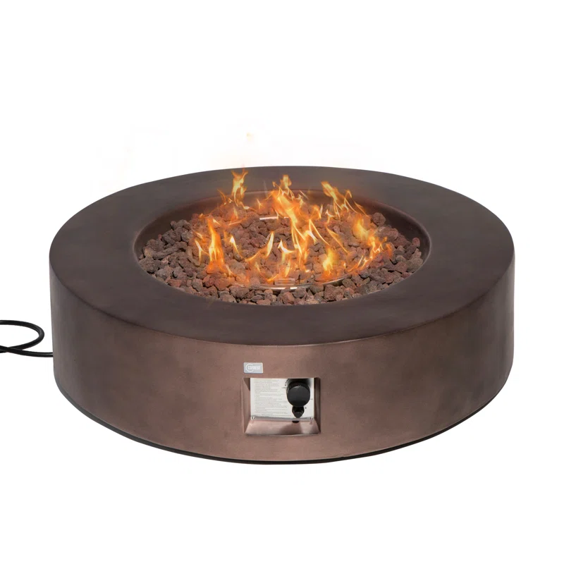 Borgia Concrete Propane Fire Pit Table