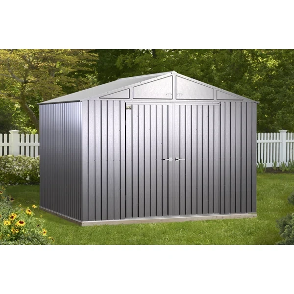 10 ft. W x 8 ft. D Galvanized Steel Portable Storage Shed