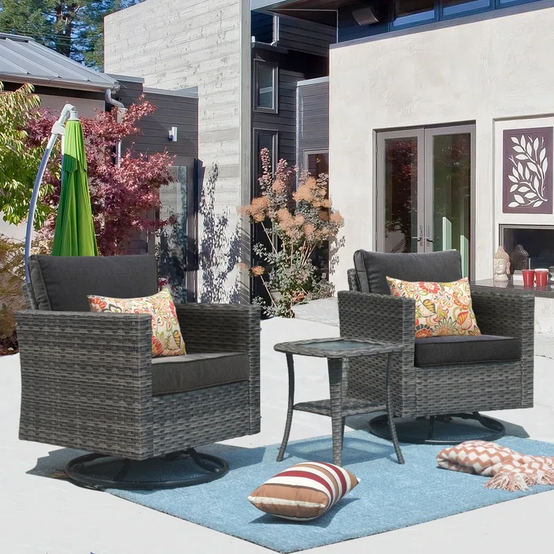 Harbin 2 - Person Outdoor Seating Group with Cushions