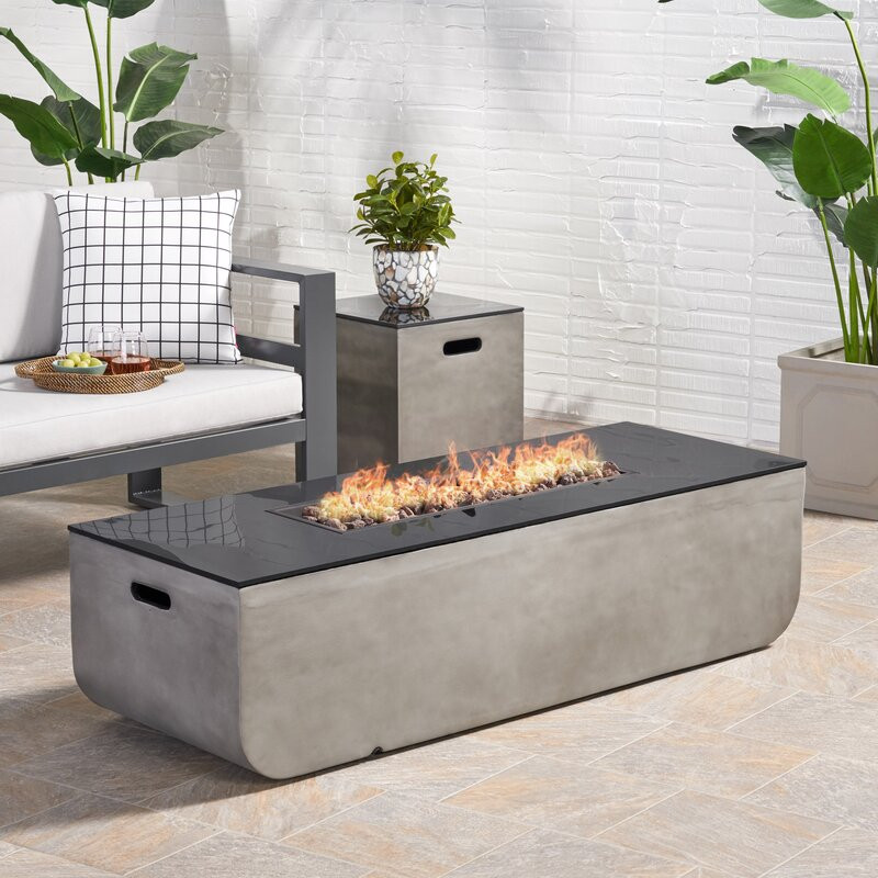 Amorae Outdoor with Tank Holder Concrete Propane Fire Pit