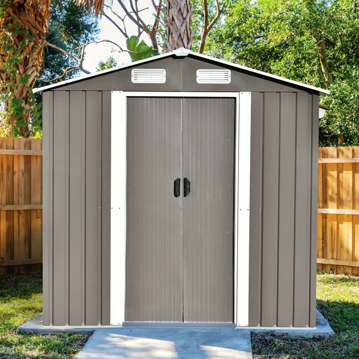 6 ft. W x 4 ft. D Metal Storage Shed