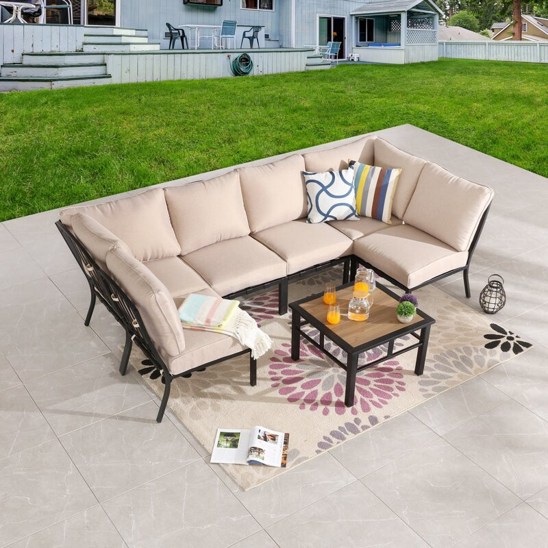 Torpoint 6 - Person Outdoor Seating Group with Cushions