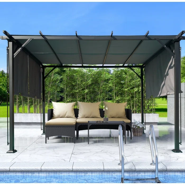 12 Ft. W x 9 Ft. D Steel Patio Gazebo