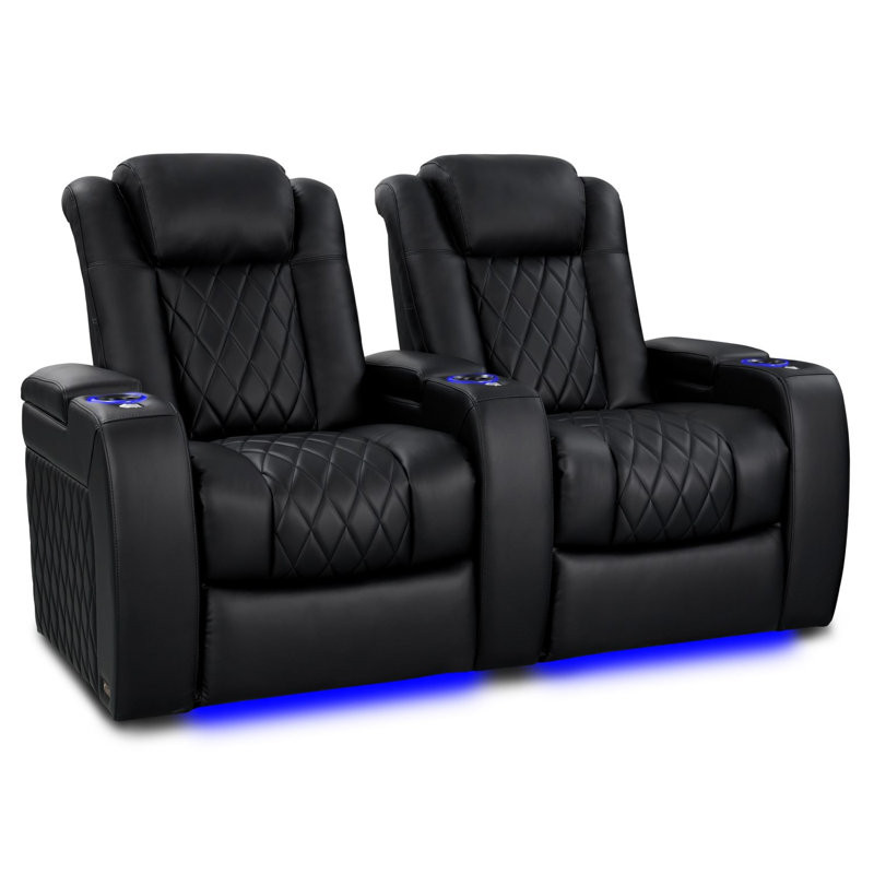 Leather Home Theater Seating with Cup Holder