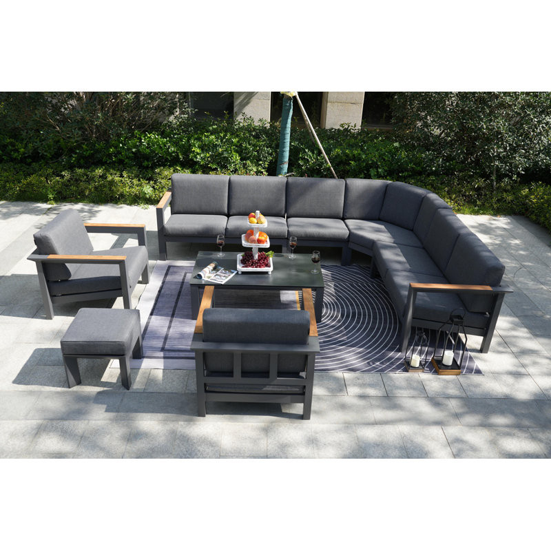 Caggiano 9 - Person Outdoor Seating Group with Cushions