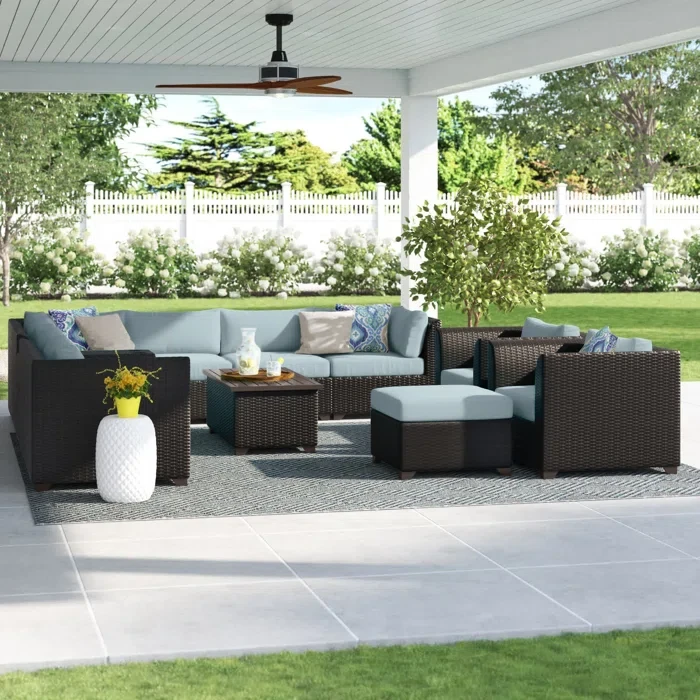 Anastase 9 - Person Outdoor Seating Group with Cushions